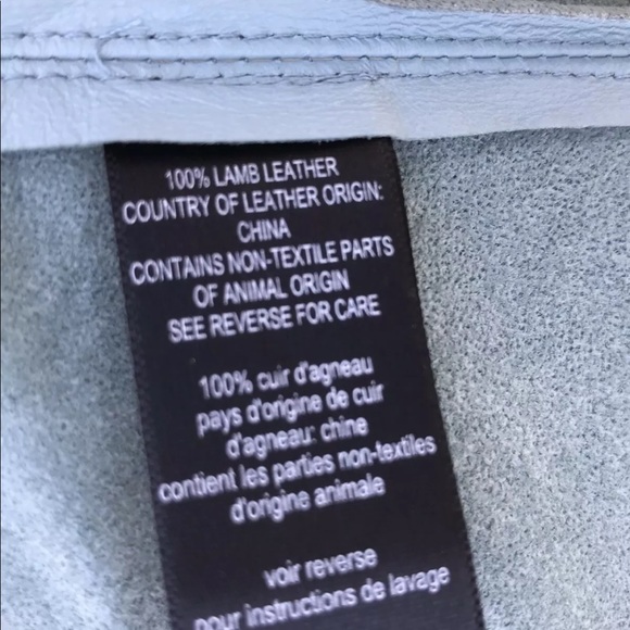 PJK Blue Leather Sleeveless Zipper Back Top - Picture 5 of 5